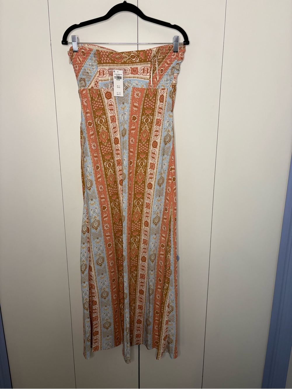 NWT Abercrombie & Fitch A&F Strapless Knotted Maxi Dress M multicolor print - Picture 10 of 10